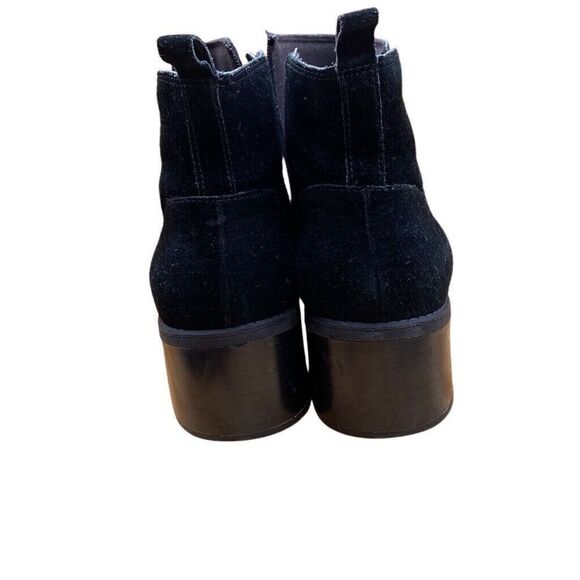 Clarks Womens Sz 11M Black Suede Zip Buckle Ankle Fashion Boots Bootie - Picture 7 of 10